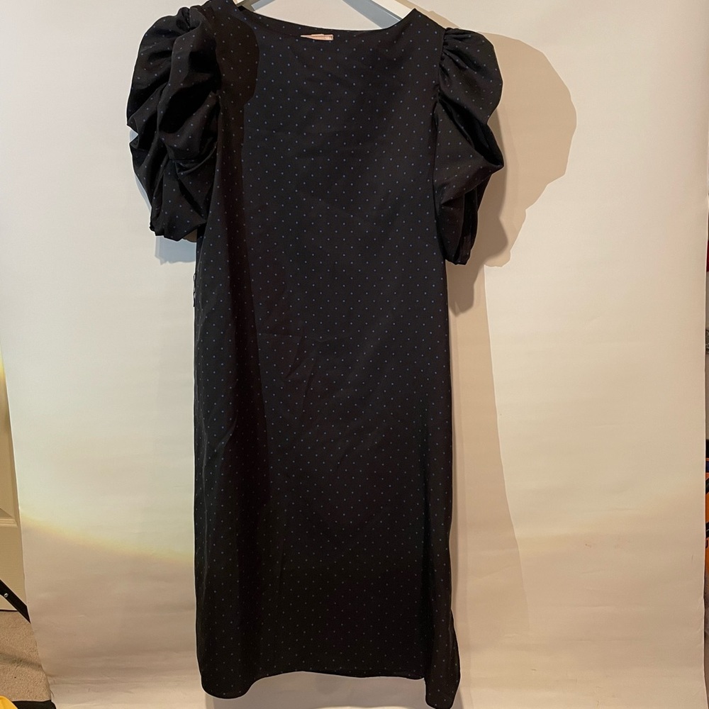 Vintage black and blue polka dot Dress